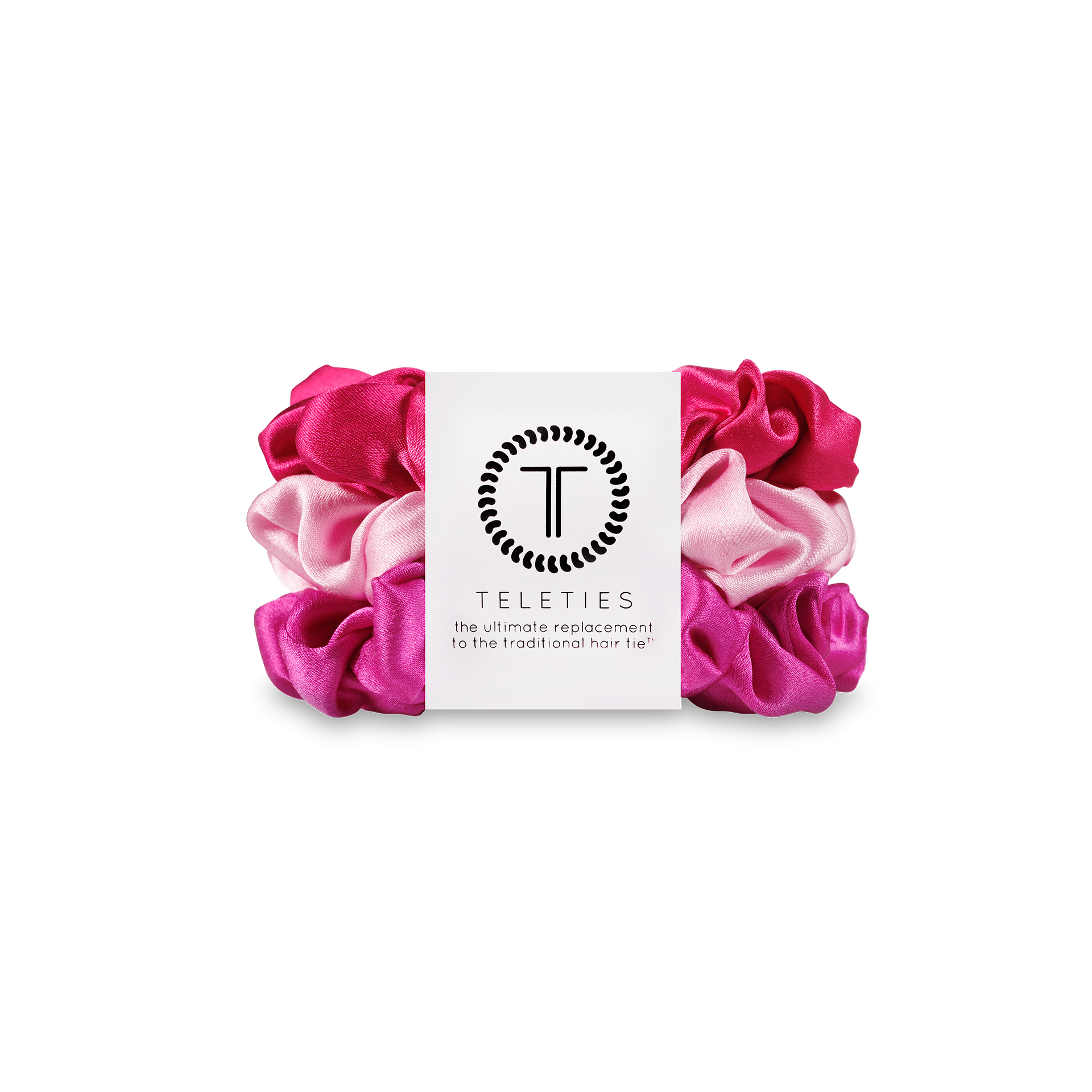 TELETIES - Rose All Day - Silk Scrunchie Small
