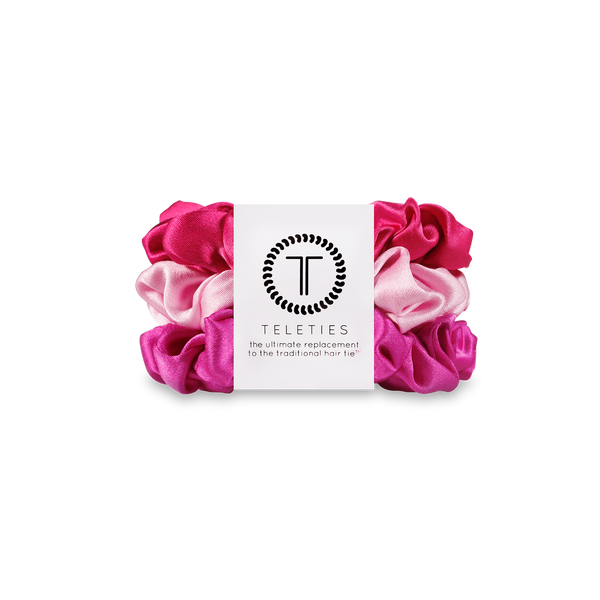 TELETIES - Rose All Day - Silk Scrunchie Small