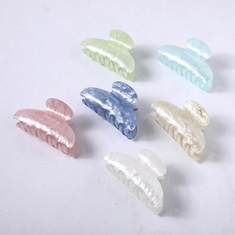 Solid Color Marbled Hair Clip