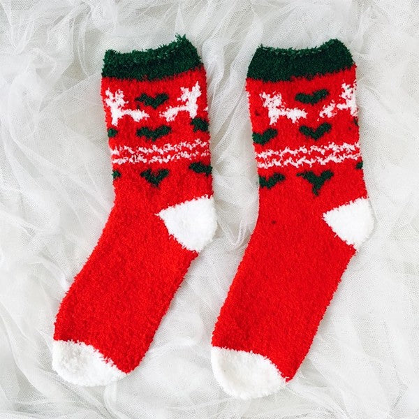 Soft Knit Christmas Socks