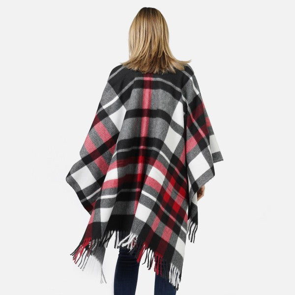Fuzzy Plaid Wrap