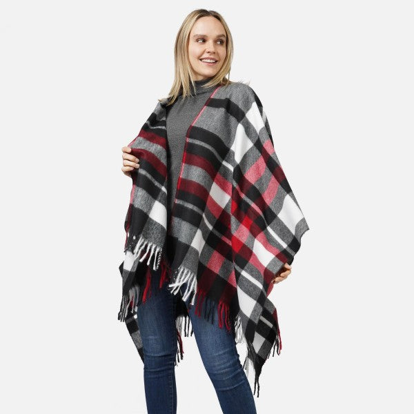 Fuzzy Plaid Wrap