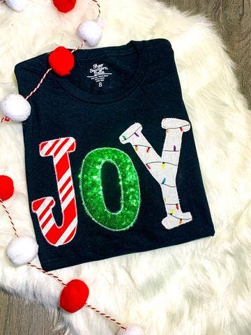 Joy Handmade Applique Christmas Sweatshirt