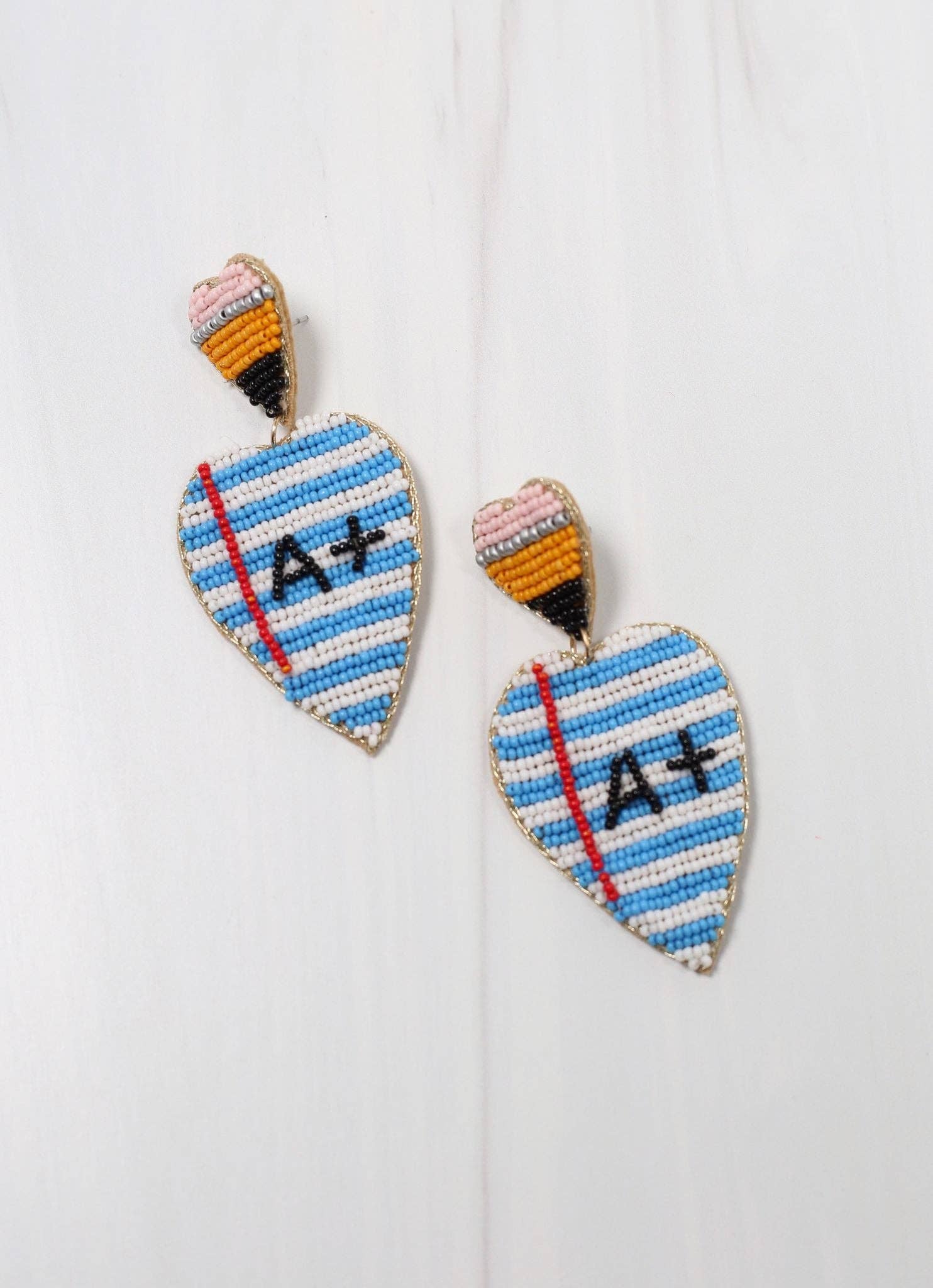 Caroline Hill - A+ School Beaded Earring BLUE