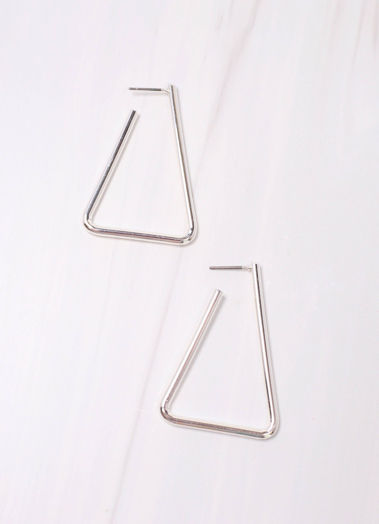 Caroline Hill - Merritt Triangle Drop Earring SILVER
