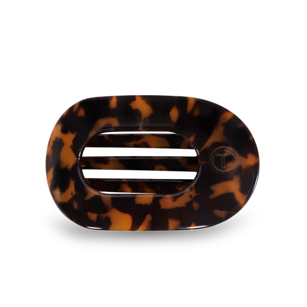 TELETIES - Tortoise Small Flat Round Clip