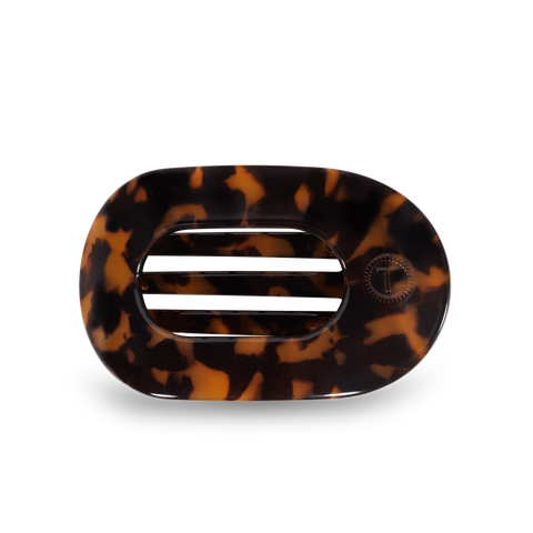 TELETIES - Tortoise Small Flat Round Clip