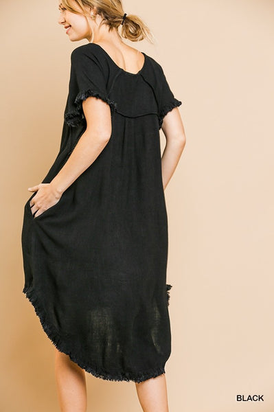 Black Linen Dress