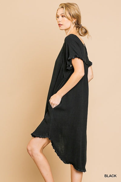 Black Linen Dress