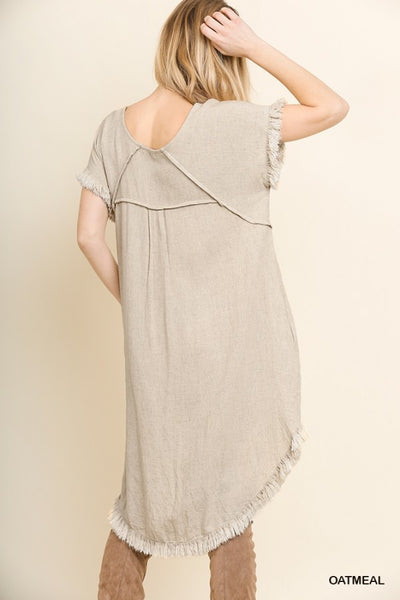 Oatmeal Linen Dress