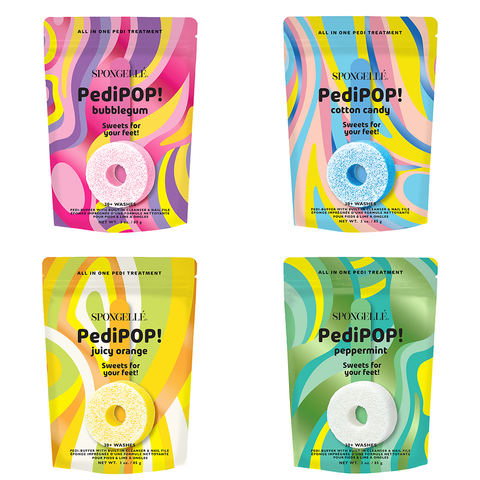 Spongellé - PediPop Assorted Pack - Pedi Buffer & Nail File