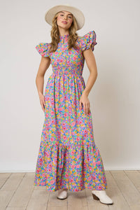 Fantastic Fawn - Smocked Floral Maxi Dress