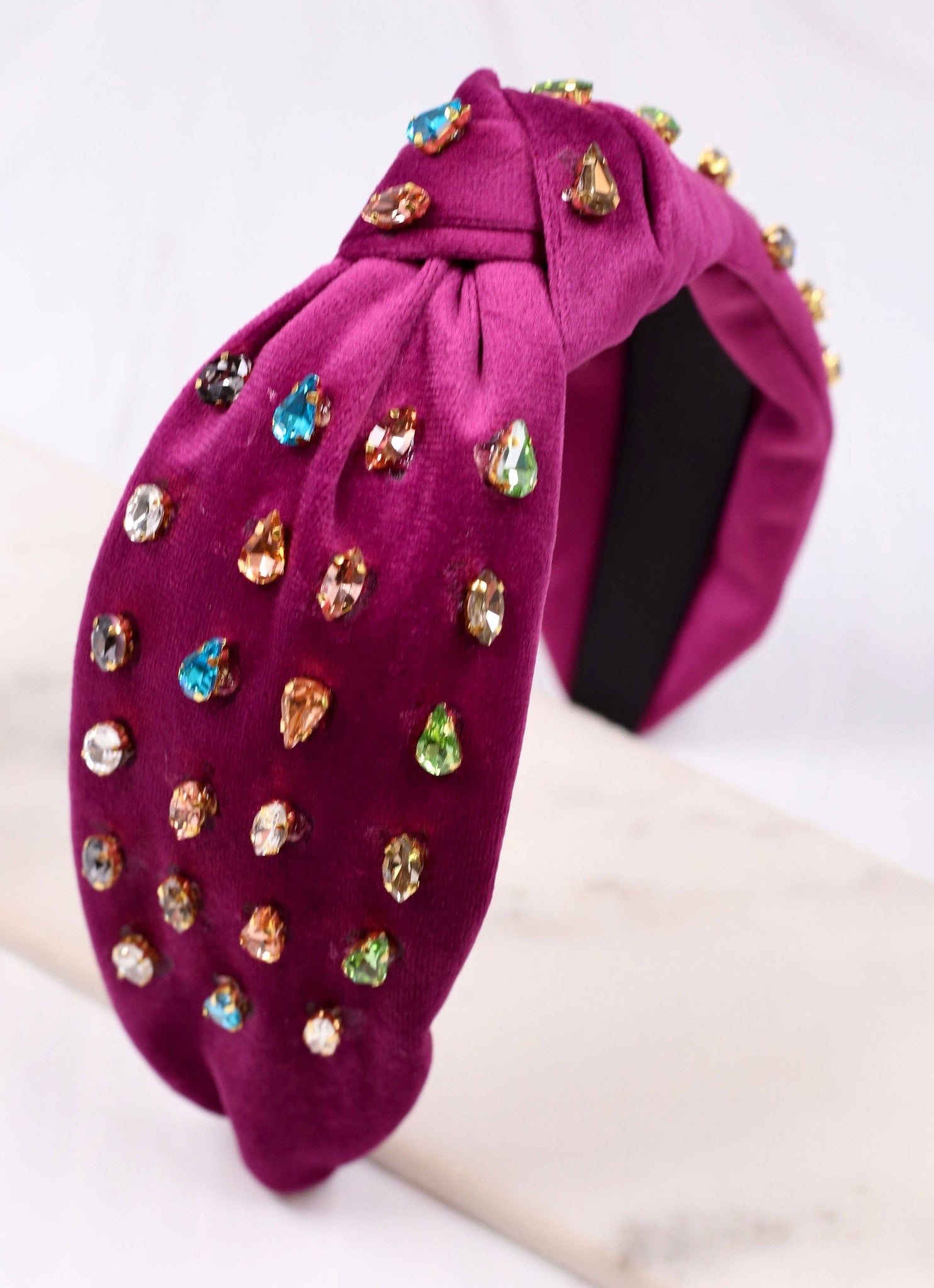 Caroline Hill - Taylor Jeweled Headband PLUM